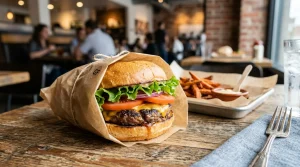Burger King bezlepkový burger v papírovém obalu